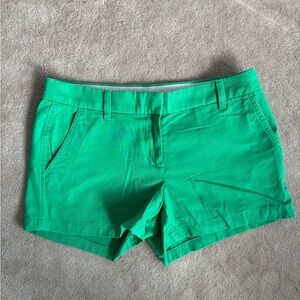 J. Crew Women's Green Chino Shorts